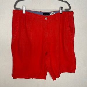 Banana Republic 100% Linen Inside Drawstring Chino Shorts Men Size 36 Coral